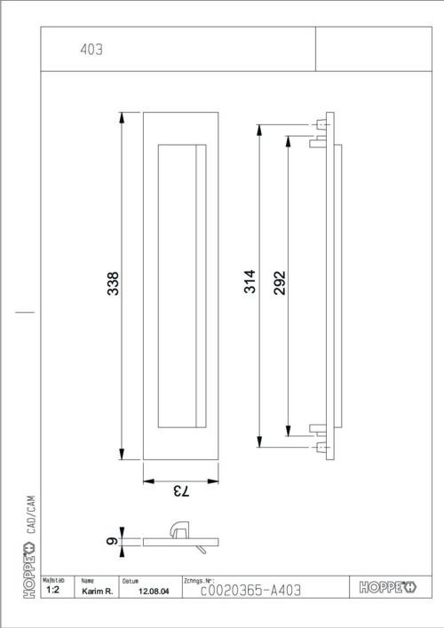 Briefplaat Hoppe F1 recht m/veer 403 dd=40-56 - Afbeelding 2