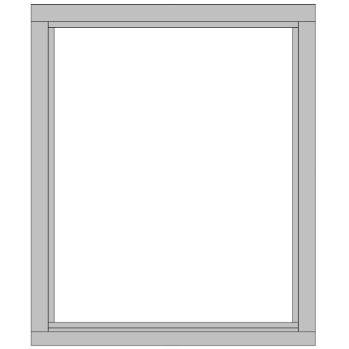 Vast glas kozijn 1 vaks