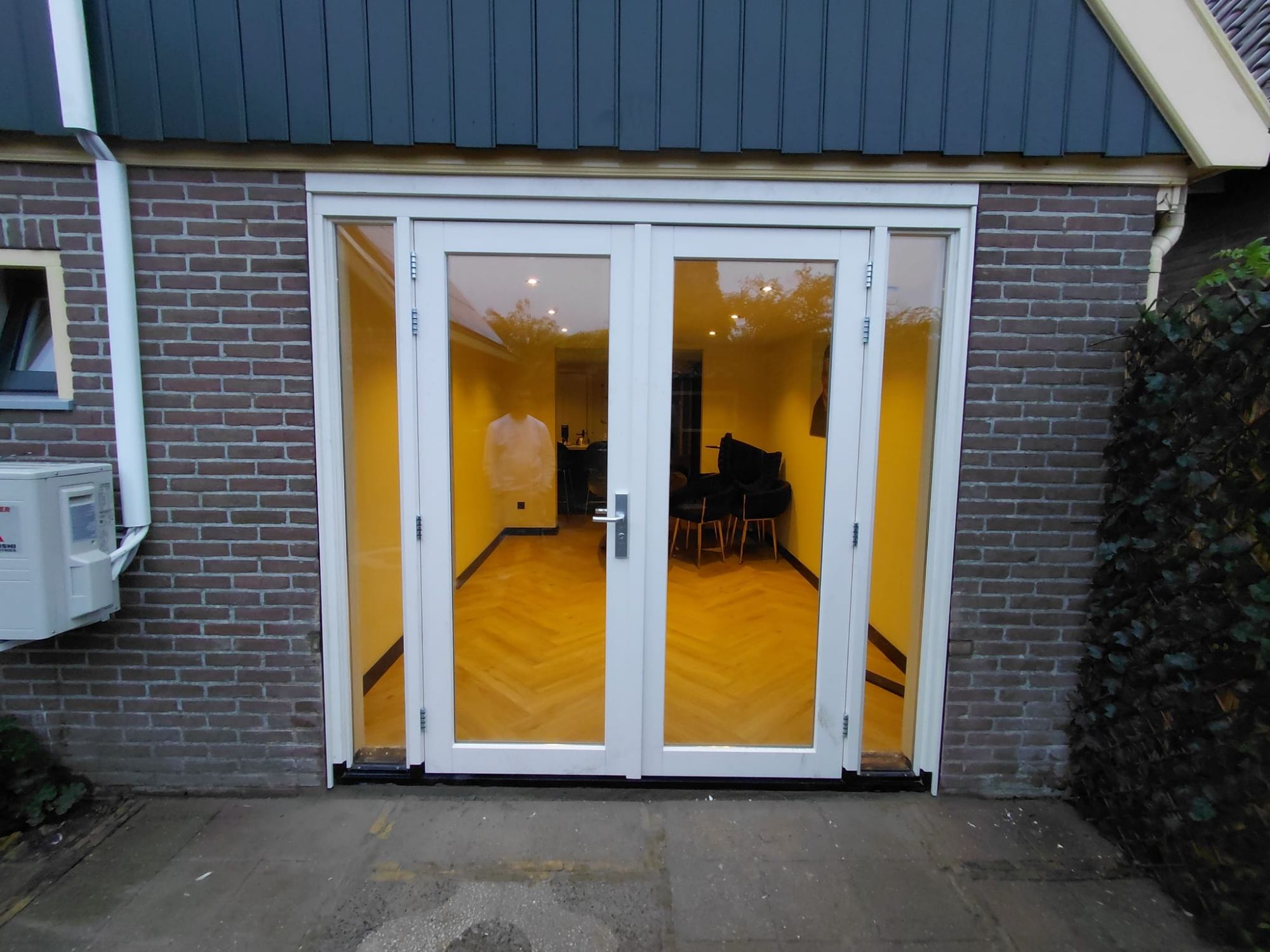 Kozijn tuindeuren met zijglas